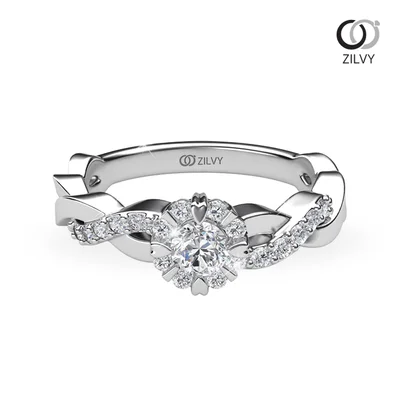 แหวนเพชรผู้หญิง รุ่น GR651 - มุมบน