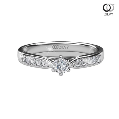 แหวนเพชรผู้หญิง รุ่น GR654 - มุมบน