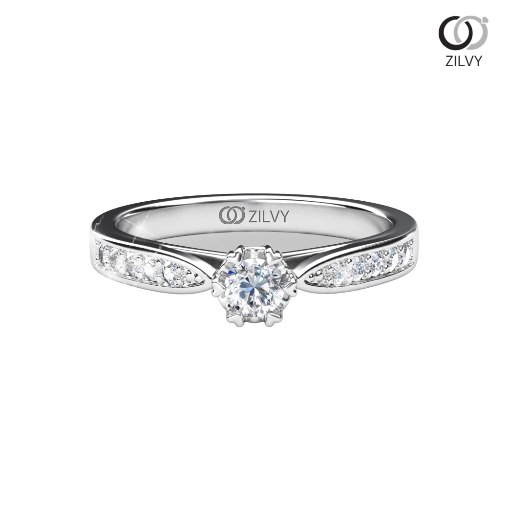 แหวนเพชรผู้หญิง รุ่น GR662 - มุมบน