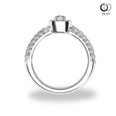 แหวนเพชรผู้หญิง รุ่น GR665 - มุมหน้า