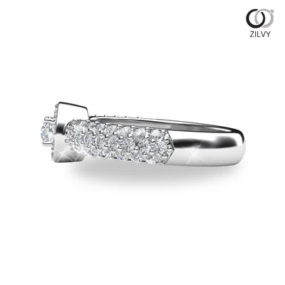 แหวนเพชรผู้หญิง รุ่น GR665 - มุมข้าง