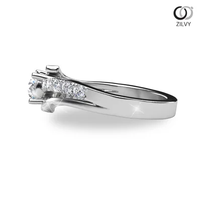 แหวนเพชรผู้หญิง รุ่น GR666 - มุมข้าง