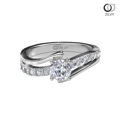 แหวนเพชรผู้หญิง รุ่น GR666 - มุมบน