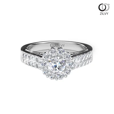 แหวนเพชรผู้หญิง รุ่น GR668 - มุมบน