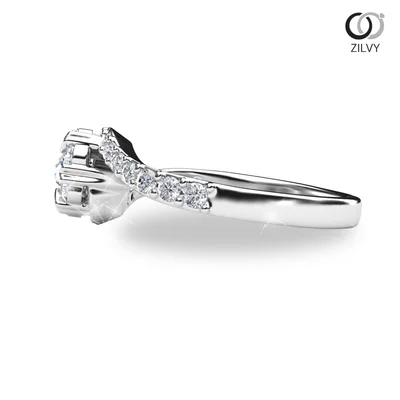 แหวนเพชรผู้หญิง รุ่น GR670 - มุมข้าง