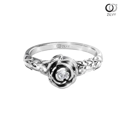 แหวนเพชรผู้หญิง รุ่น GR674 - มุมบน