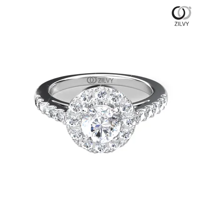 Women's Diamond Ring GR675 - top view