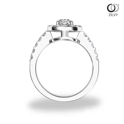 แหวนเพชรผู้หญิง รุ่น GR676 - มุมหน้า