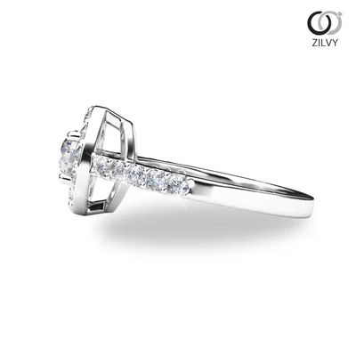 แหวนเพชรผู้หญิง รุ่น GR676 - มุมข้าง