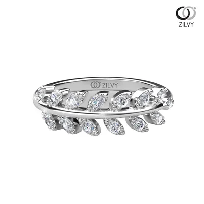 แหวนเพชรผู้หญิง รุ่น GR678 - มุมบน