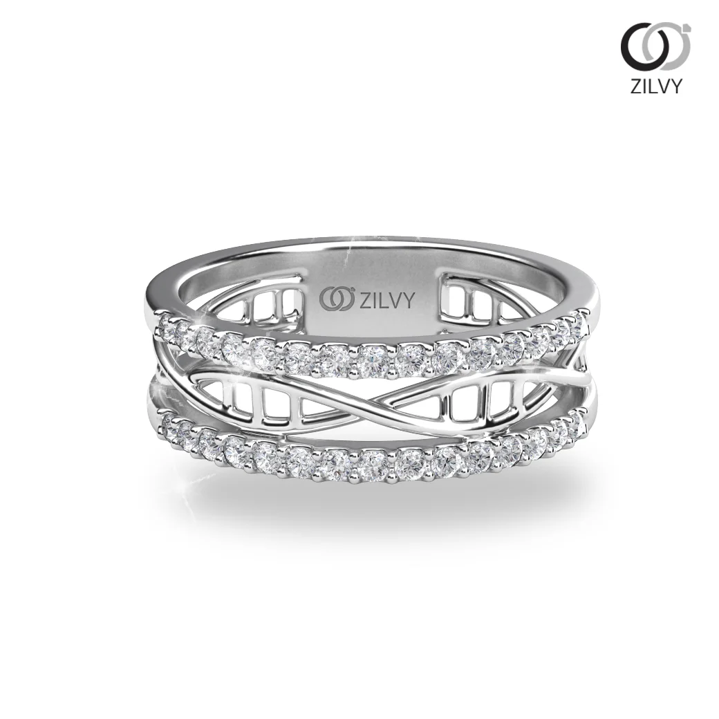 Women's Diamond Ring GR681 - top view