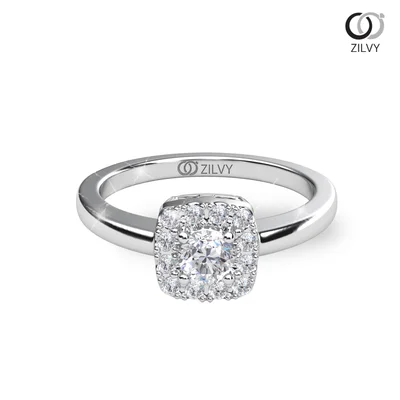 แหวนเพชรผู้หญิง รุ่น GR686 - มุมบน