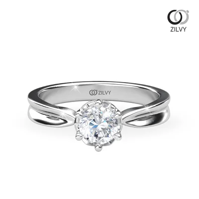 แหวนเพชรผู้หญิง รุ่น GR690 - มุมบน