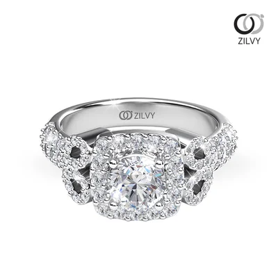 แหวนเพชรผู้หญิง รุ่น GR693 - มุมบน