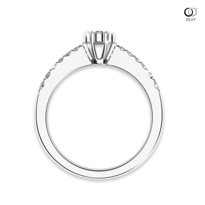 แหวนเพชรผู้หญิง รุ่น GR694 - มุมหน้า