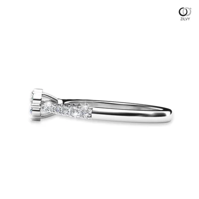 แหวนเพชรผู้หญิง รุ่น GR694 - มุมข้าง