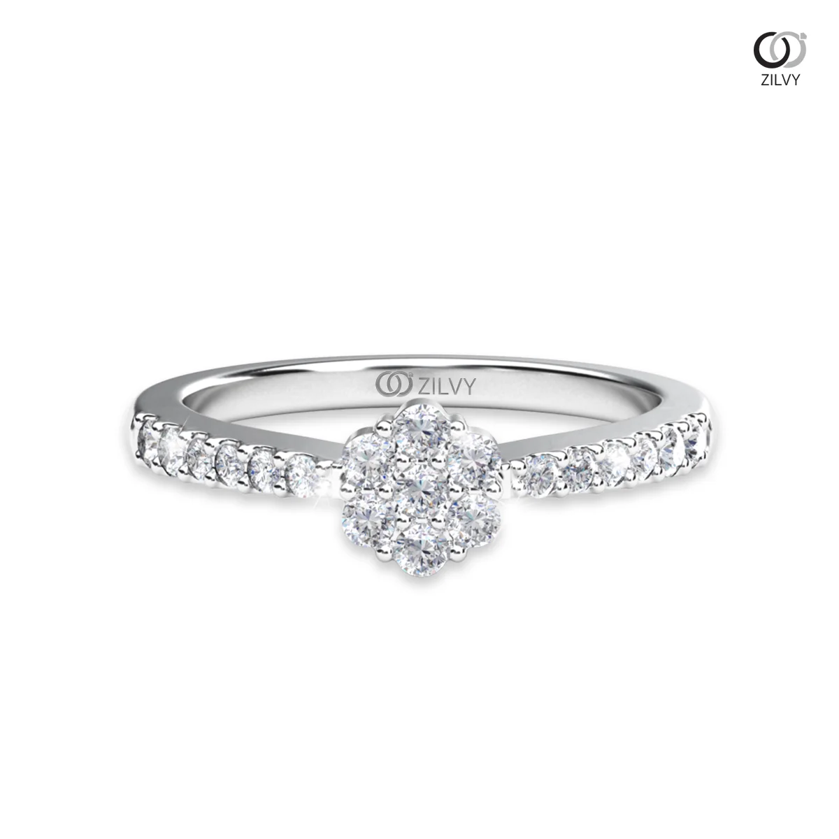 Women's Diamond Ring GR694 - top view