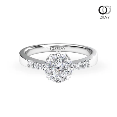 แหวนเพชรผู้หญิง รุ่น GR695 - มุมบน