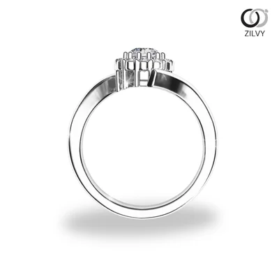 แหวนเพชรผู้หญิง รุ่น GR702 - มุมหน้า