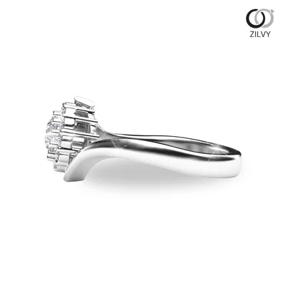 แหวนเพชรผู้หญิง รุ่น GR702 - มุมข้าง