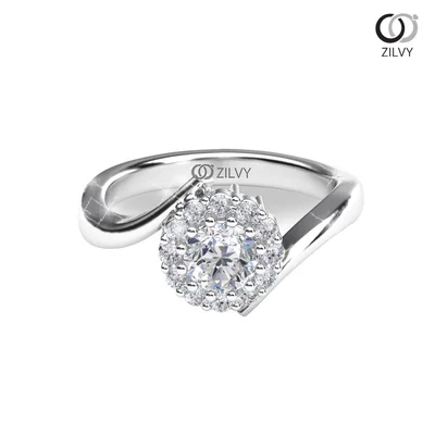 แหวนเพชรผู้หญิง รุ่น GR702 - มุมบน