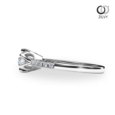 แหวนเพชรผู้หญิง รุ่น GR705 - มุมข้าง