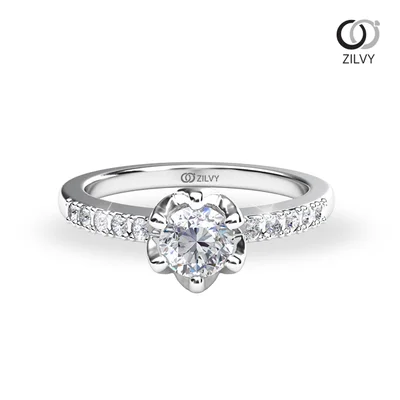 แหวนเพชรผู้หญิง รุ่น GR705 - มุมบน