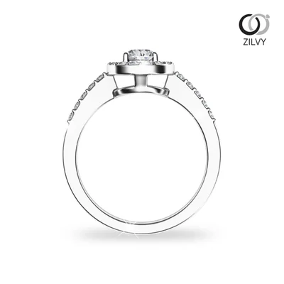 แหวนเพชรผู้หญิง รุ่น GR710 - มุมหน้า