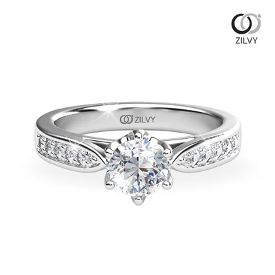 แหวนเพชรผู้หญิง รุ่น GR717 - มุมบน