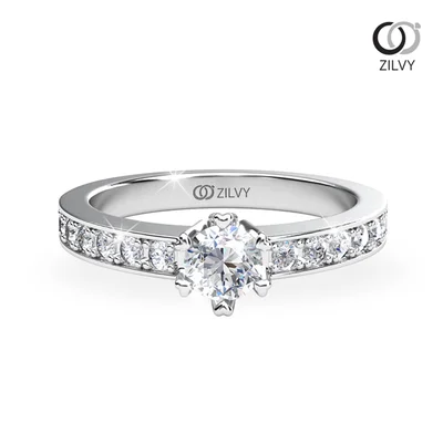 แหวนเพชรผู้หญิง รุ่น GR718 - มุมบน