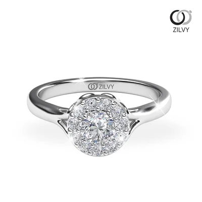 แหวนเพชรผู้หญิง รุ่น GR732 - มุมบน