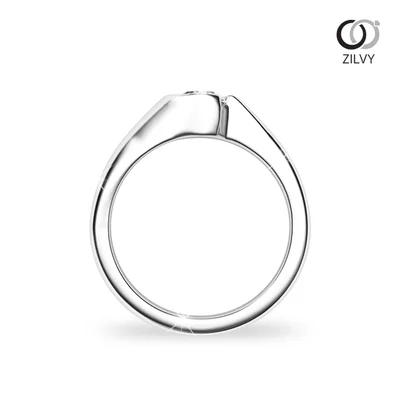 แหวนเพชรผู้หญิง รุ่น GR736 - มุมหน้า