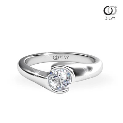 แหวนเพชรผู้หญิง รุ่น GR736 - มุมบน