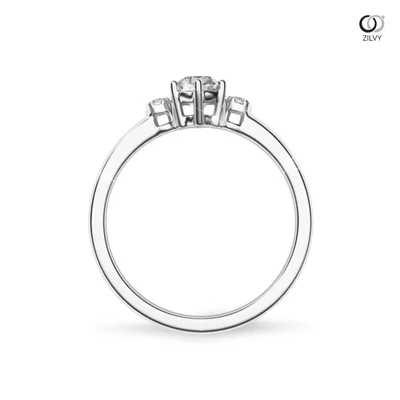 แหวนเพชรผู้หญิง รุ่น GR737 - มุมหน้า