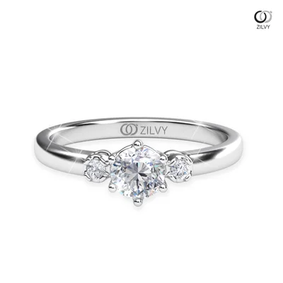 แหวนเพชรผู้หญิง รุ่น GR737 - มุมบน