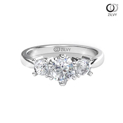 แหวนเพชรผู้หญิง รุ่น GR742 - มุมบน