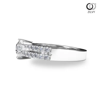 แหวนเพชรผู้หญิง รุ่น GR746 - มุมข้าง