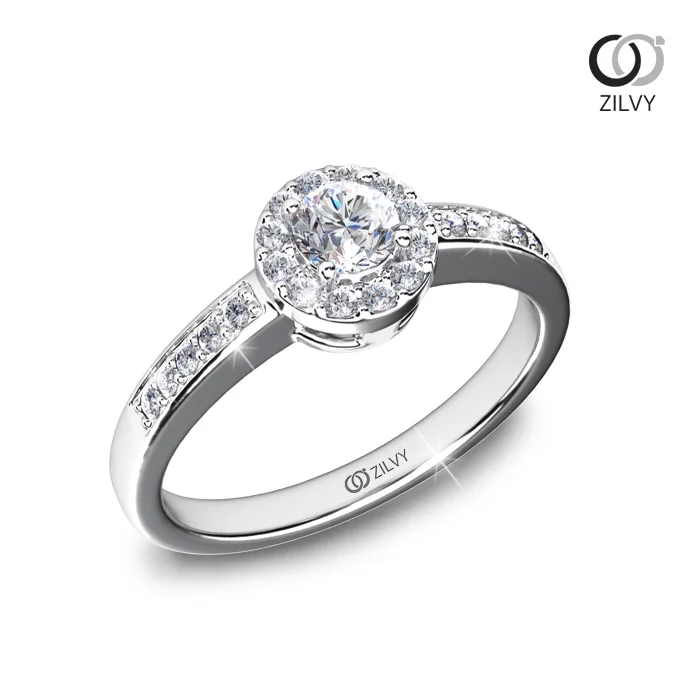 แหวนเพชร Delphine Halo