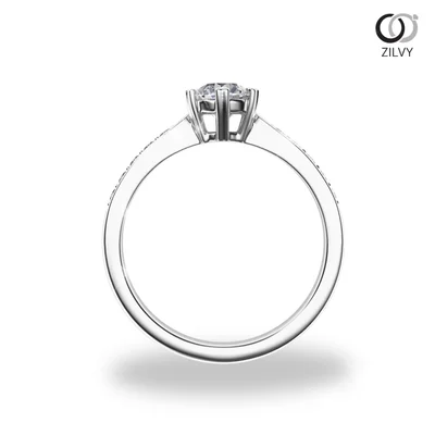 แหวนเพชรผู้หญิง รุ่น GR756 - มุมหน้า