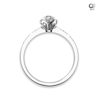 แหวนเพชรผู้หญิง รุ่น GR761 - มุมหน้า