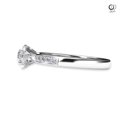 แหวนเพชรผู้หญิง รุ่น GR761 - มุมข้าง