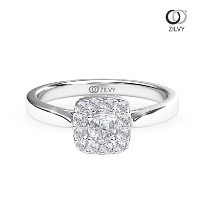 แหวนเพชรผู้หญิง รุ่น GR765 - มุมบน