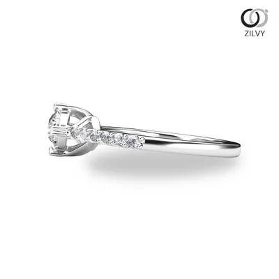 แหวนเพชรผู้หญิง รุ่น GR784 - มุมข้าง