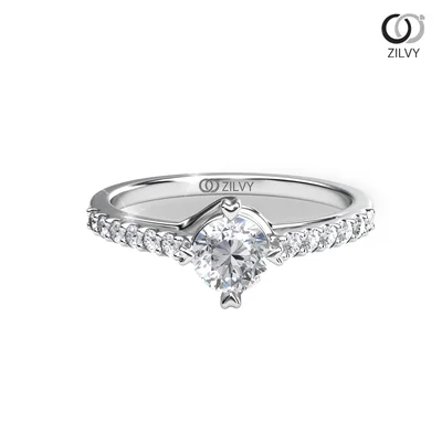 แหวนเพชรผู้หญิง รุ่น GR784 - มุมบน