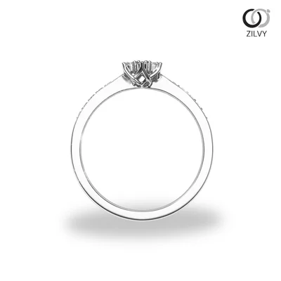 แหวนเพชรผู้หญิง รุ่น GR788 - มุมหน้า