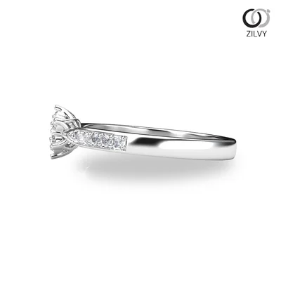 แหวนเพชรผู้หญิง รุ่น GR788 - มุมข้าง