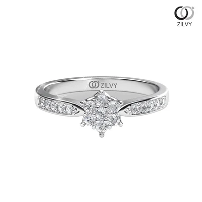 แหวนเพชรผู้หญิง รุ่น GR788 - มุมบน