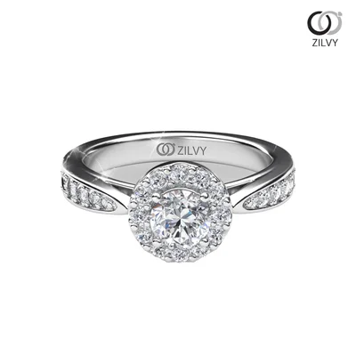 แหวนเพชรผู้หญิง รุ่น GR790 - มุมบน