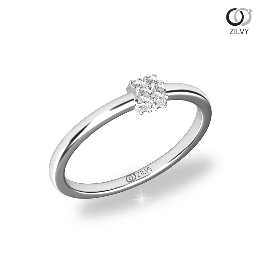 แหวนเพชร Celestine Cluster