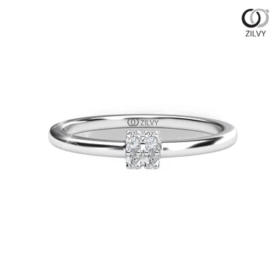 แหวนเพชรผู้หญิง รุ่น GR808 - มุมบน